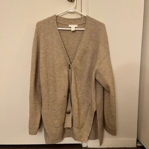 Women's Beige Cardigan Sweater